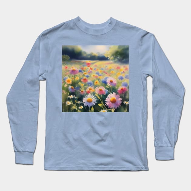 Flower field Long Sleeve T-Shirt by DarkAngel1200